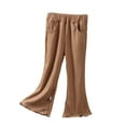thumbnail image 2 of Fozruso School Uniform Pants for Girls Girls Flared Pants Toddler Kids Casual Summer Outdoor Play Soft Breathable Comfortable Stretchy Elastic Waist Lightweight Sizes 18-24 Months, 2 of 5