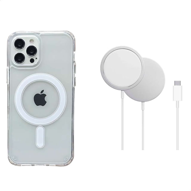 YUWY Kit Accesorios Compatibles Con MagSafe Para iPhone 11 Pro Antigolpes Combo de Funda y Base Inalámbrica Para iPhone 11 Pro Kit Accesorios Regalo Para iPhone