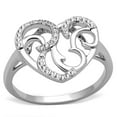 thumbnail image 1 of Alamode 3W524-8 Women Rhodium Brass Ring with AAA Grade CZ in Clear - Size 8, 1 of 1