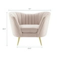 thumbnail image 4 of Modway Opportunity Modern Performance Velvet Armchair in Pink Finish, 4 of 7