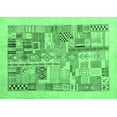 thumbnail image 1 of Ahgly Company Indoor Rectangle Abstract Emerald Green Contemporary Area Rugs, 8' x 10', 1 of 4