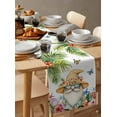 thumbnail image 3 of Coastal Gnomes Burlap Cotton Table Runner 13x120 Inches Long, Ocean Starfish Shell Palm Tree Butterfly Farmhouse Table Runners, Outdoor Dining Tablecloths Decor for Baby Shower/Party/Wedding, 3 of 6
