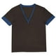 thumbnail image 4 of pstuiky camisetas para hombre, Camisa informal de color liso con botones y cuello en V y manga corta para hombre camisetas de hombre s, 4 of 9