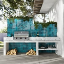 Zahara 6x6 Tropical Teal Porcelain Zellige Square Wall and Floor Tile (5.38 sq ft/case) - 22 Pack