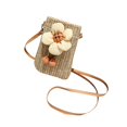 thumbnail image 3 of Segolike Crossbody Bag Women Trendy Women Woven Handbag for Travel Beach Holidays With Flowers, 3 of 7