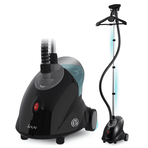 SALAV Continuous Steam Upright Standing Garment Steamer with Extra Large Water Tank Black
