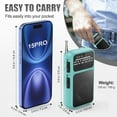 thumbnail image 3 of Pocket Radio AM FM, Mini Portable Radios, Transistor Radios with USB-C Charging& Battery Operated, Excellent Reception& Clear Speaker and Headphone Jack, Back Clip, Flashlight for Senior and kids, 3 of 6