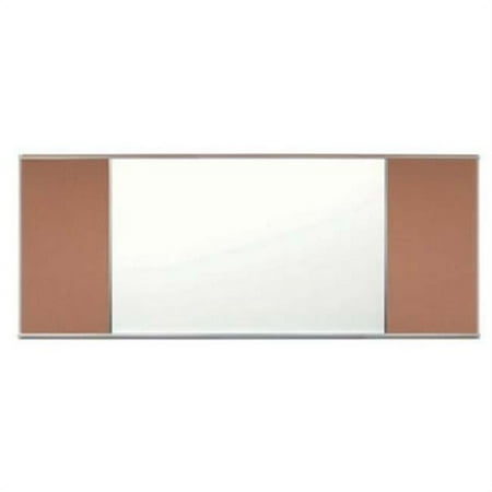 Aarco Products 120D-48M-242-876 Combination Tackboard at Each End- Powder Blue - 4 x 8 ft.