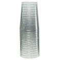 thumbnail image 4 of 10 oz. Silver Glitter Clear Plastic Cups Holiday Tumblers - Hard Plastic Disposable Wedding Cups - 120 Count, 4 of 10