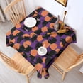 thumbnail image 2 of Purple Halloween Black Cats and Pumpkins Square Tablecloth,Waterproof Square Table Cover,Wipeable Spillproof Washable Table Cover for Home Kitchen Party Decor 52"x52"(132x132cm), 2 of 6