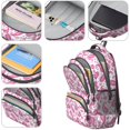 thumbnail image 4 of Paisley and Floral White Pattern Cute School Backpack Bag with Padded Back and Adjustable Shoulder Straps 16.9 X 12.6 X 5.9 Inches, 4 of 5