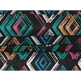 thumbnail image 5 of oneOone Velvet Black Fabric Geometric Sewing Craft Projects Fabric Prints By Yard 58 Inch Wide, 5 of 5