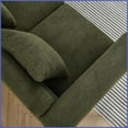 thumbnail image 2 of 60 Inch 2-Seater Teddy Fabric Sectional Sofa - Modern Streamline Style with 2 Pillows for Living Room & Bedroom, 2 of 12
