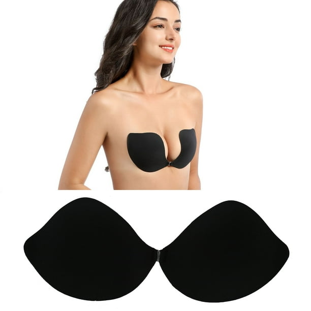 Push Up Adhesive Bra,Backless Breast Bra VShaped Self Adhesive Plunge Bra  Shaped Plunge Sticky Bra Best in its Class 