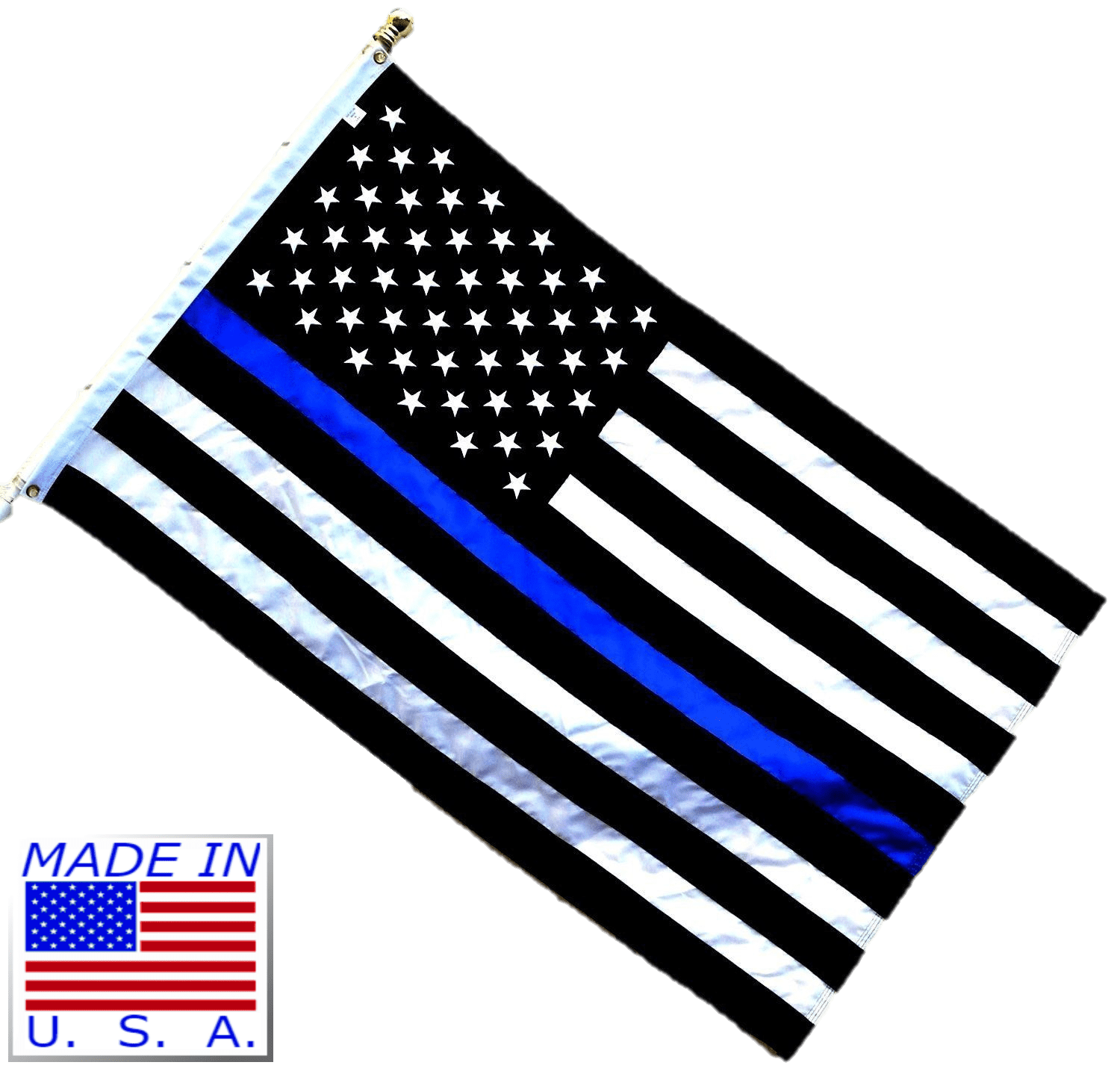 USA Made 3x5 Thin Multi Color Line American Polyester Flag Banner