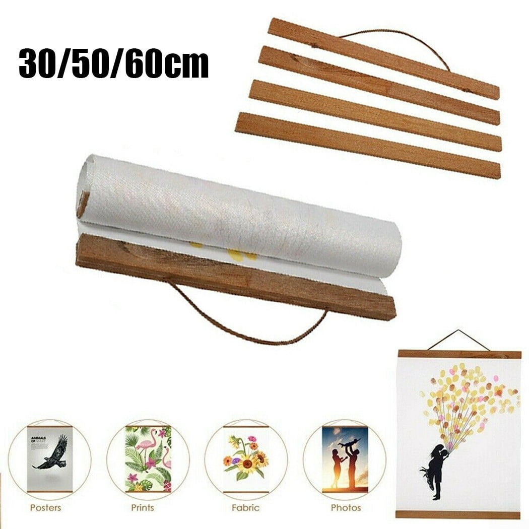 Magnet Wooden Poster Frame Painting Scroll Nordic A4 A3 Photo Picture Hanger New