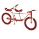 thumbnail image 4 of Ornamento creativo de la decoración para hogar de la estatuilla de arte del modelo tándem creativo rojo Hugo Juguete de bicicleta de metal hecho a mano, 4 of 7