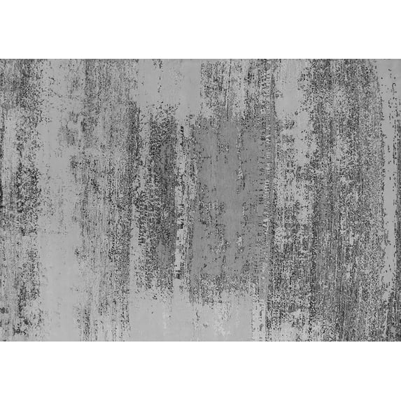 Ahgly Company Indoor Rectangle Oriental Gray Industrial Area Rugs, 2' x 4'