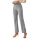thumbnail image 3 of Pantalones casuales de mujer con pernera recta - Cintura elástica con bolsillos con botones - Poliéster y spandex - Versátiles para el trabajo y el ocio - Tallas S-XXL, 3 of 7