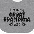 thumbnail image 4 of Inktastic I Love My Great Grandma with Hearts Boys or Girls Baby Bib, 4 of 4