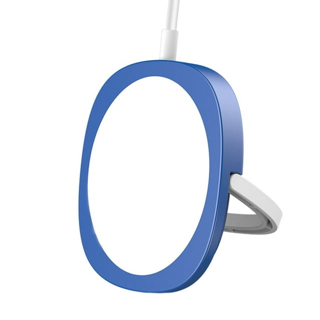 1 Set USB Wireless Charger 2 in 1 Magnetic Automatic Adsorption Buckle Ring Fast Charging Multiple Protection Wireless Charge Pad for Office