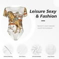 thumbnail image 4 of Balery Vintage Wild West Cowboy Body de cuello redondo de manga corta para mujer Tops de manga corta Tops básicos-XX-Large, 4 of 7