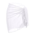 thumbnail image 4 of Swimsuit Coverup for Women Flowy Lightweight Wrap Sarong Seaside Beach Vacation Essentials,White,M, 4 of 4