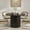 Black, variant on Round Dining Table for 4-6 People, Circle Kitchen Table for Dining Room, Fluted Dining Kitchen Table