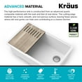 thumbnail image 7 of KRAUS Bellucci 30” in. Undermount Workstation Granite Kitchen Sink in White with Accessories, 7 of 7