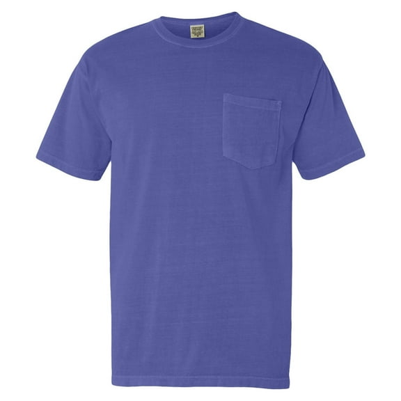 Comfort Colors Adult Ring-Spun Pocket Tee , 6030CC , Periwinkle , Large