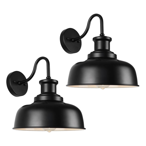Luces solares para granero Diyel RZSR007-2, negras, resistentes a la intemperie