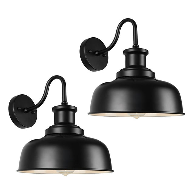 Luces solares para granero Diyel RZSR007-2, negras, resistentes a la intemperie