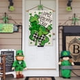 thumbnail image 2 of Happy St Patricks Day House Flag 28x40 Inch Double Sided Outside, Lucky Shamrocks Clovers Holiday Yard Outdoor Flag, 2 of 7