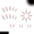 thumbnail image 3 of Uñas Postizas YUEJIMEIGUI con Punta Francesa de Lunares 24 Piezas, 3 of 7