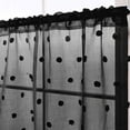 thumbnail image 2 of Gomelly Valance Wave Waterfall Drapes Solid Colors Window Curtain Straight Kitchen Decor Black W:47"x H:55"/ 120cm*140cm, 2 of 5