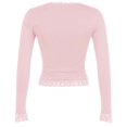 thumbnail image 5 of EDFBUYKRS Color Block Sweatshirts for Women Crewneck Long Sleeve Shirts Fashion Tops Pullover Sweatshirts Fall Outfits M, 5 of 5