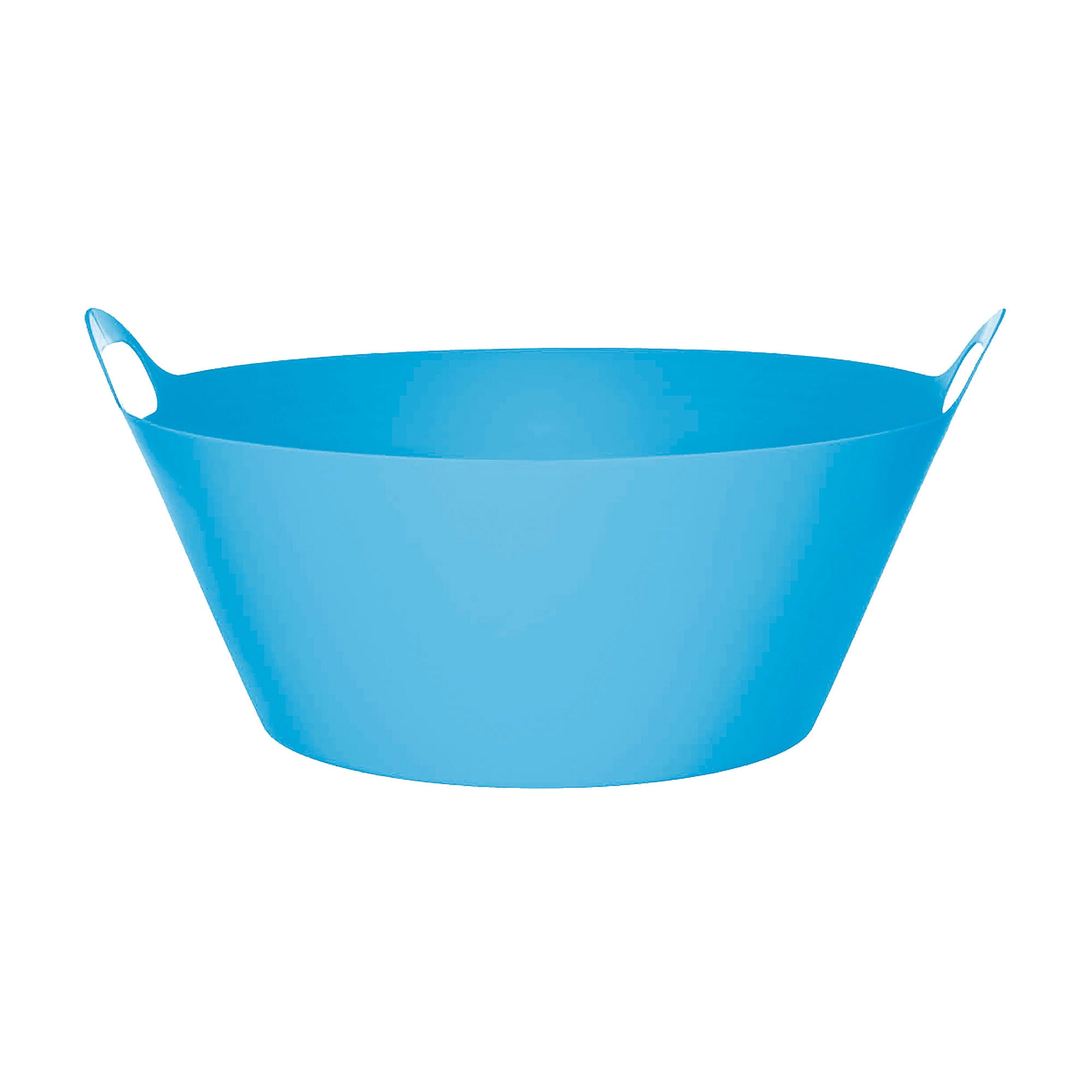 Caribbean Blue Round Plastic Party Tub 19in