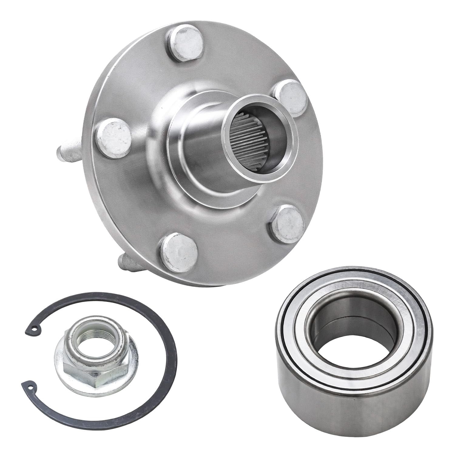 Detroit Axle - Front Wheel Bearings & Hubs Assembly Replacement for 2007 2008 2009 2010 Ford Edge Lincoln MKX - 2pc Set