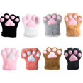 thumbnail image 2 of Guantes de pata de gato de felpa para Cosplay, accesorios de actuación, guantes de pata de gato, 2 uds., rosa Rojo Verde, 2 of 3