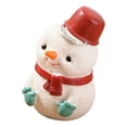thumbnail image 4 of Estatua de árbol de Navidad, mini adornos para árbol de Navidad, alce navideño coleccionable muñeco de nieve de navidad, 4 of 9