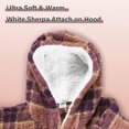 thumbnail image 6 of Catalonia Plaid Oversized Wearable Blanket Hoodie Sweatshirt, Sherpa Lounging Pullover for Adults, 6 of 7
