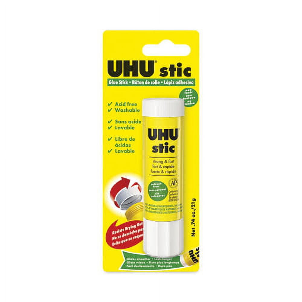 Stic Permanent Glue Stick, 0.74 Oz, Dries Clear | Bundle of 10 Each