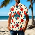 thumbnail image 3 of Txeol 90 % de Rabais Liquidation Chemise Hawaïenne Homme Décontractée à Manches Courtes Boutonnée Chemise de Plage Tropicale pour Vacances d'Été, Beige, m, 3 of 6