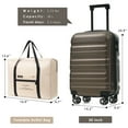 thumbnail image 2 of Lightweight Hardshell ABS Carry-On Luggage Set with Spinner Wheels and Foldable Duffel Bag for Travel Convenience, 2 of 8