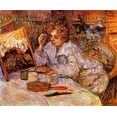 thumbnail image 2 of Toulouse-Lautrec, Henri 31x26 White Modern Wood Framed Museum Art Print Titled - Woman At Her Toilet 2, 2 of 4