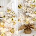 thumbnail image 4 of Pre-Lit Artificial Mini Christmas Tree,18 Inch Snow Flocked Artificial Pine Xmas Tree with LED Lights,Desktop Christmas Tree Burlap Base for Holiday Home Decoration(45cm), 4 of 4