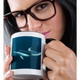 thumbnail image 2 of 3drose, Canada, B.c., Pacific White Sided Dolphin in St. Johnstone Strait., 15oz Two-tone Black Mug, 2 of 6