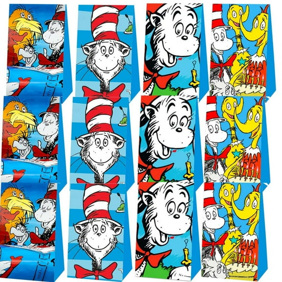 Seuss Candy Bags Birthday Goodie Party Favor Decorations Treat Supplies