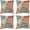 Style 7, variant on Blue and Orange Floral Throw Pillow Covers 20x20 inch Set of 4 Outdoor and Indoor Farmhouse Decorative Linen Pillow Cover for Patio Garden Living Room Bed Sofa