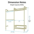 thumbnail image 4 of Timate F2 Industrial Pipe Clothes Rack Wall Mounted Clothing Rack for Hanging Clothes,Gold, 4 of 8
